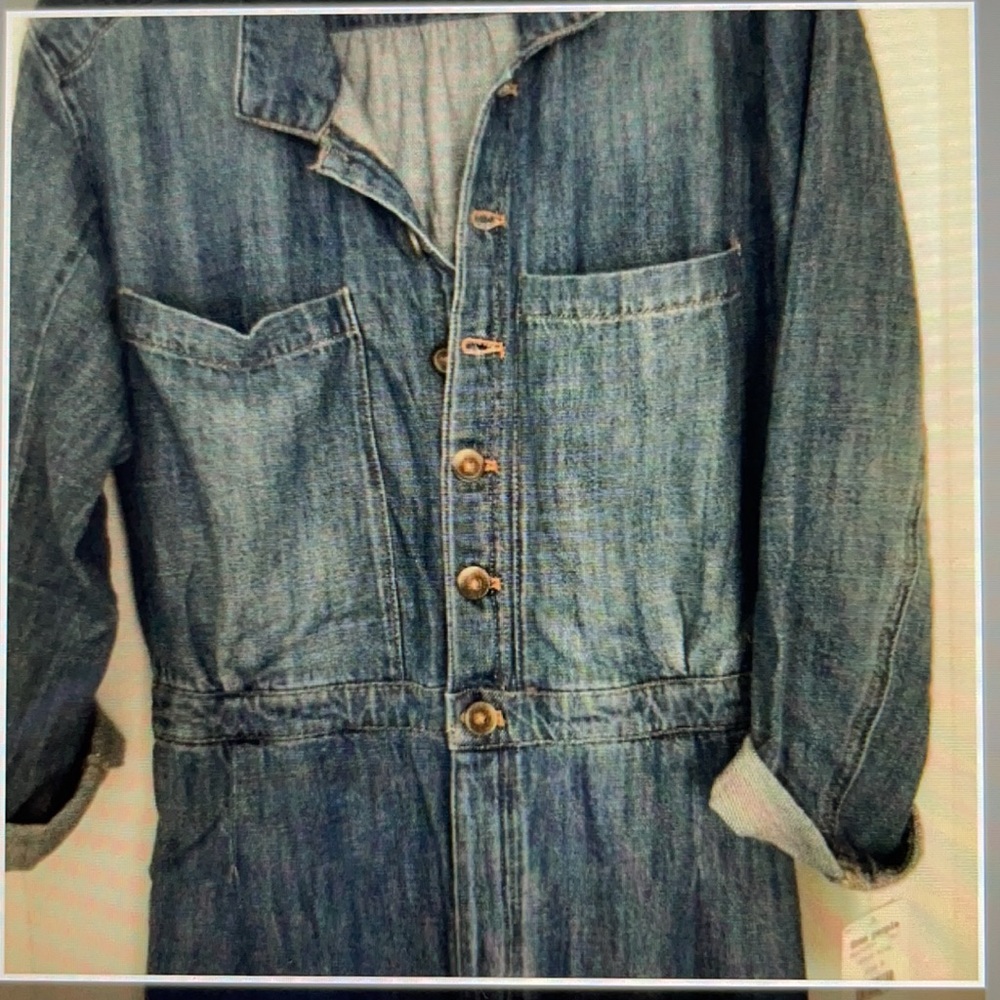 Free People Madrid Denim Coverall Size: S & M - Picture 5 of 9